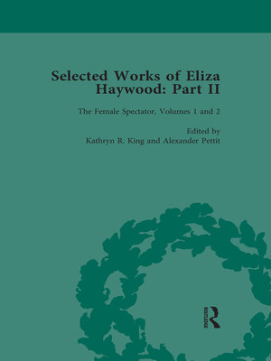 cover image of Selected Works of Eliza Haywood, Part II Vol 2